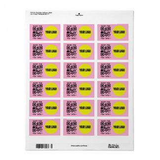 Editable QR Code Logo Modern Pink Black Business Label