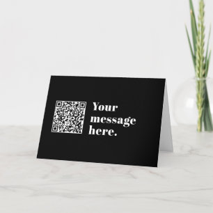 Editable QR code & Retro-modern Text Card