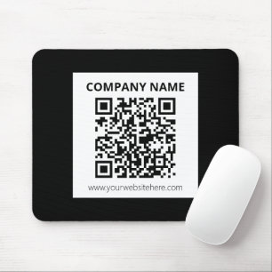 Editable QR code & Simple Customisable Design  Mouse Pad