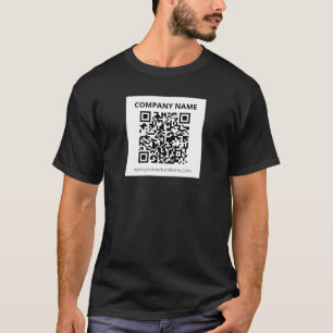 Editable QR code & Simple Customisable Design  T-Shirt