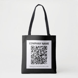 Editable QR code & Simple Customisable Design  Tote Bag