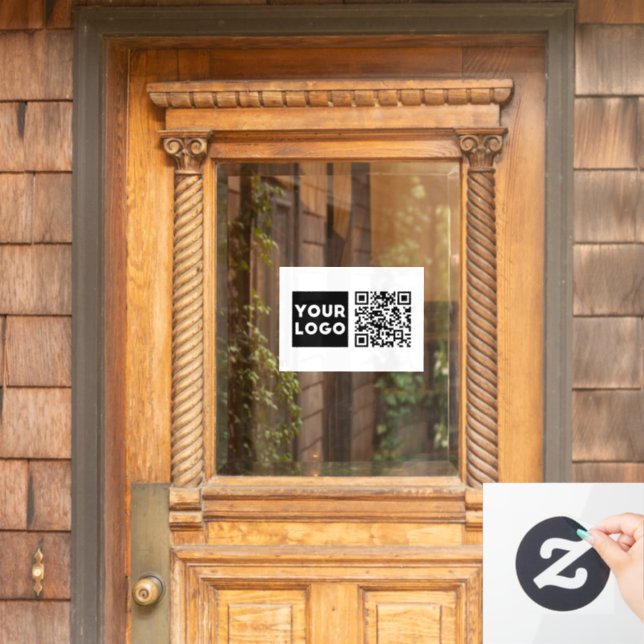 Editable QR code & Your Business Logo or Image (Home Door)