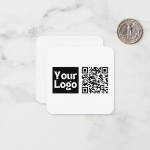 Editable QR code & Your Business Logo or Image Card
