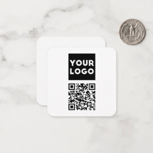 Editable QR code & Your Business Logo or Image Card