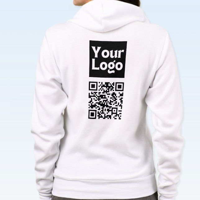 Editable QR code & Your Business Logo or Image Hoodie (Creator Uploaded)