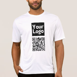 Editable QR code & Your Business Logo or Image T-Shirt