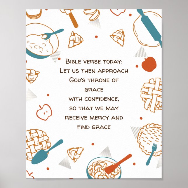 Editable Quotes Apple Pie Design Poster (Front)