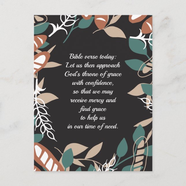 Editable quotes with bread pattern postcard (Front)