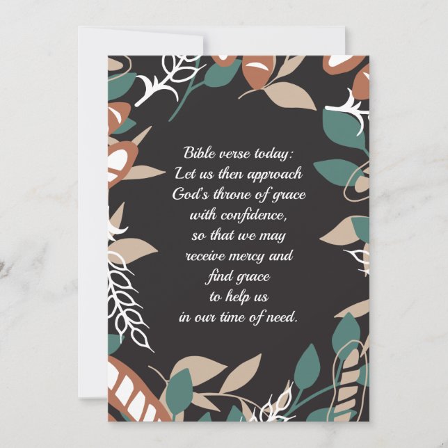 Editable quotes with bread pattern thank you card (Front)