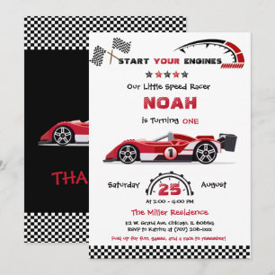 Editable Race Red Car Template