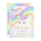 Editable Rainbow Unicorn Birthday Invitation