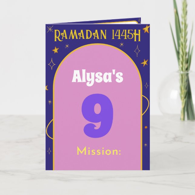 Editable Ramadan and Eid Activity Mission Card (Front)