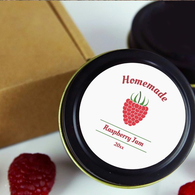Editable Raspberry Jam Label Sticker (Raspberry Jam Label Sticker)