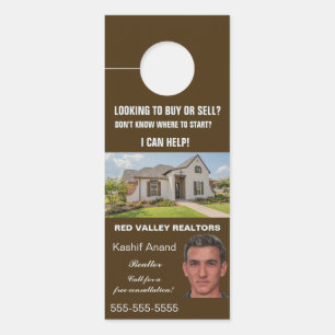 Editable Real Estate Agent Photo Door Hanger
