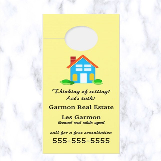 Editable Real Estate Door Hanger (What a great way to advertise your real estate business!)