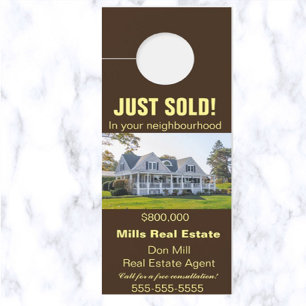 Editable Real Estate Just Sold Door Hanger