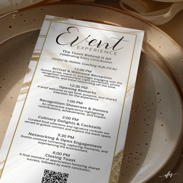 Editable Recognition Event Program Invitation (Elegant program design presented to reflect a refined recognition experience.)