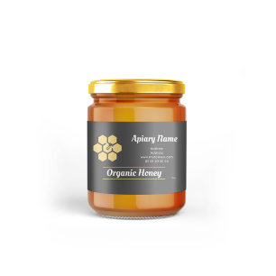 Editable Rectangle Honey Jar Label for Beekeeper