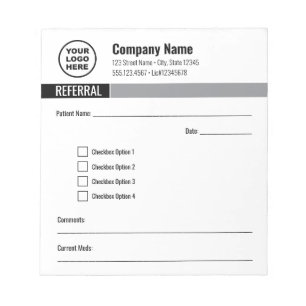 Editable Referral Notepad