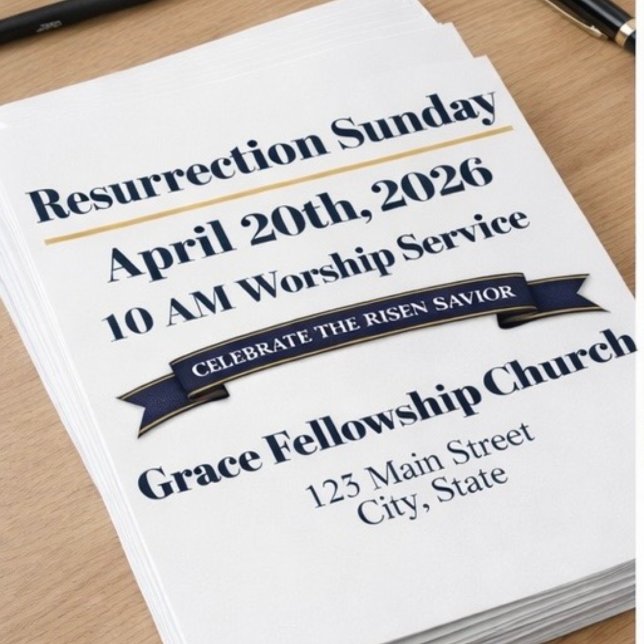  Editable Resurrection Sunday Church Flyer (Creator Uploaded)