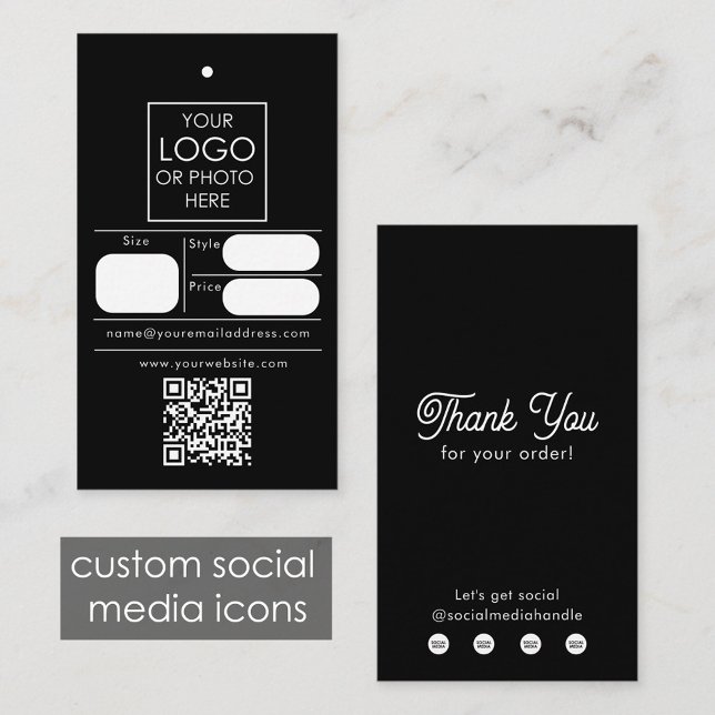 Editable Retail Price Tag Clothing Swing Tag Black (Editable Retail Price Tag Clothing Swing Tag Black)