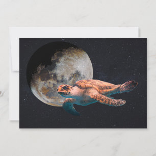 Editable Retro Fish Drawing Lake Photo Greeting Holiday Card