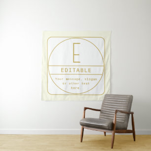 Editable Retro-modern Design Template Gold & White Tapestry