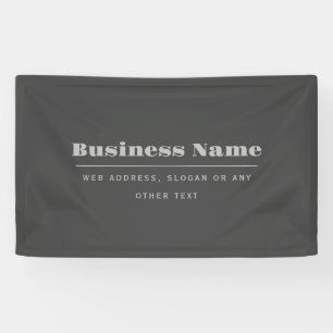 Editable Retro-Modern Text Template   Dark Grey  Banner
