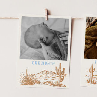 Editable Rodeo Monthly Photo Banner Card