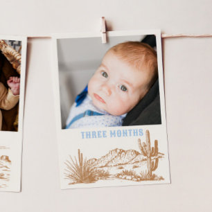 Editable Rodeo Monthly Photo Banner Card