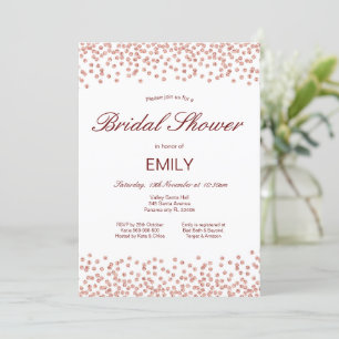 Editable Rose Gold Bridal Shower Invitation