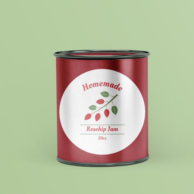 Editable Rosehip Jam Label Sticker (Rosehip Jam Label Sticker)