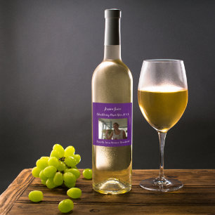 Editable Royal Purple    Photo   Wine Label