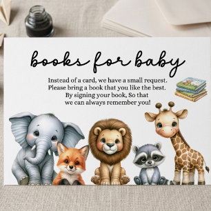Editable Safari Books for Baby Enclosure Card