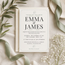 Editable Sage Green Minimal Wedding Invitation
