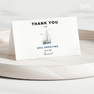 Editable Sail-Ebrate Birthday Thank You Card