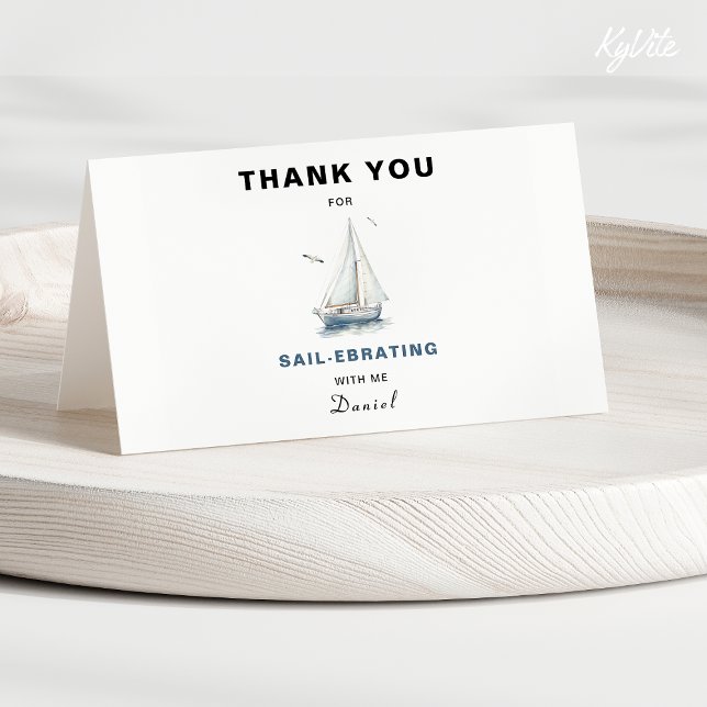 Editable Sail-Ebrate Birthday Thank You Card (Creator Uploaded)