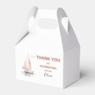 Editable Sailboat Birthday Gable Box/ Favour Box