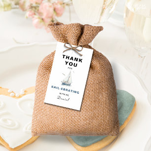 Editable Sailboat Nautical Favour Tag