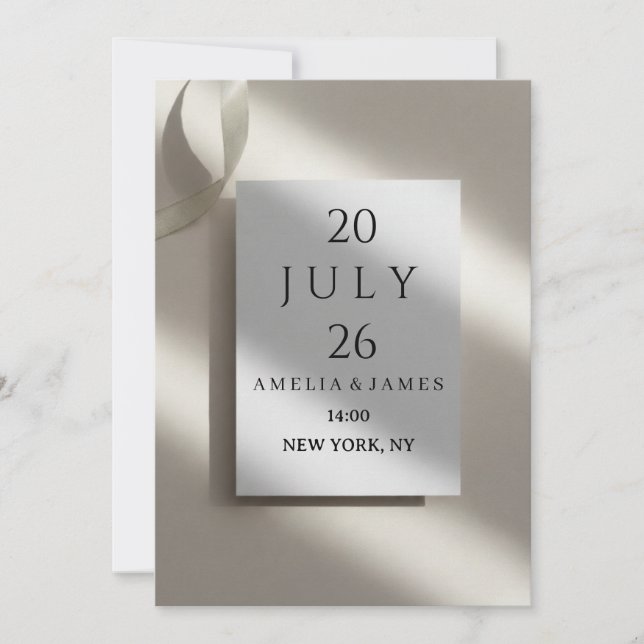 Editable Save the Date Wedding Invitation” Invitation (Front)