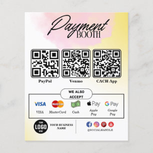 Editable Scan to Pay Sign - QR Code Template Flyer