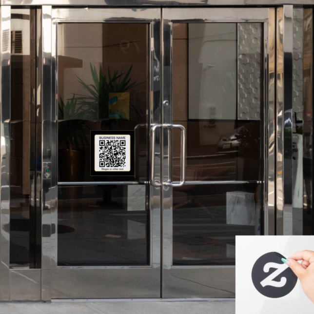 Editable Scannable QR code + Your Business Name (Office Door)