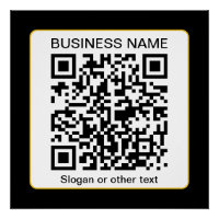 Editable Scannable QR code + Your Business Name