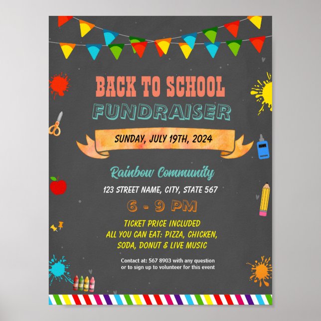 Editable School Open House Flyer Poster (Front)