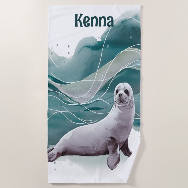 Editable Seal Beach Towel (Front)