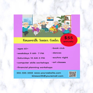 Editable Senior Centre Flyer