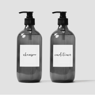 Editable Shampoo Conditioner Toiletry Set Label