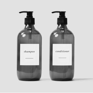 Editable Shampoo Conditioner Toiletry Set Label