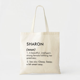 Editable Sharon name definition, custom name Tote Bag