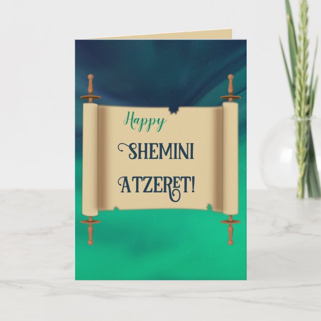 Editable Shemini Atzeret Card (Front)